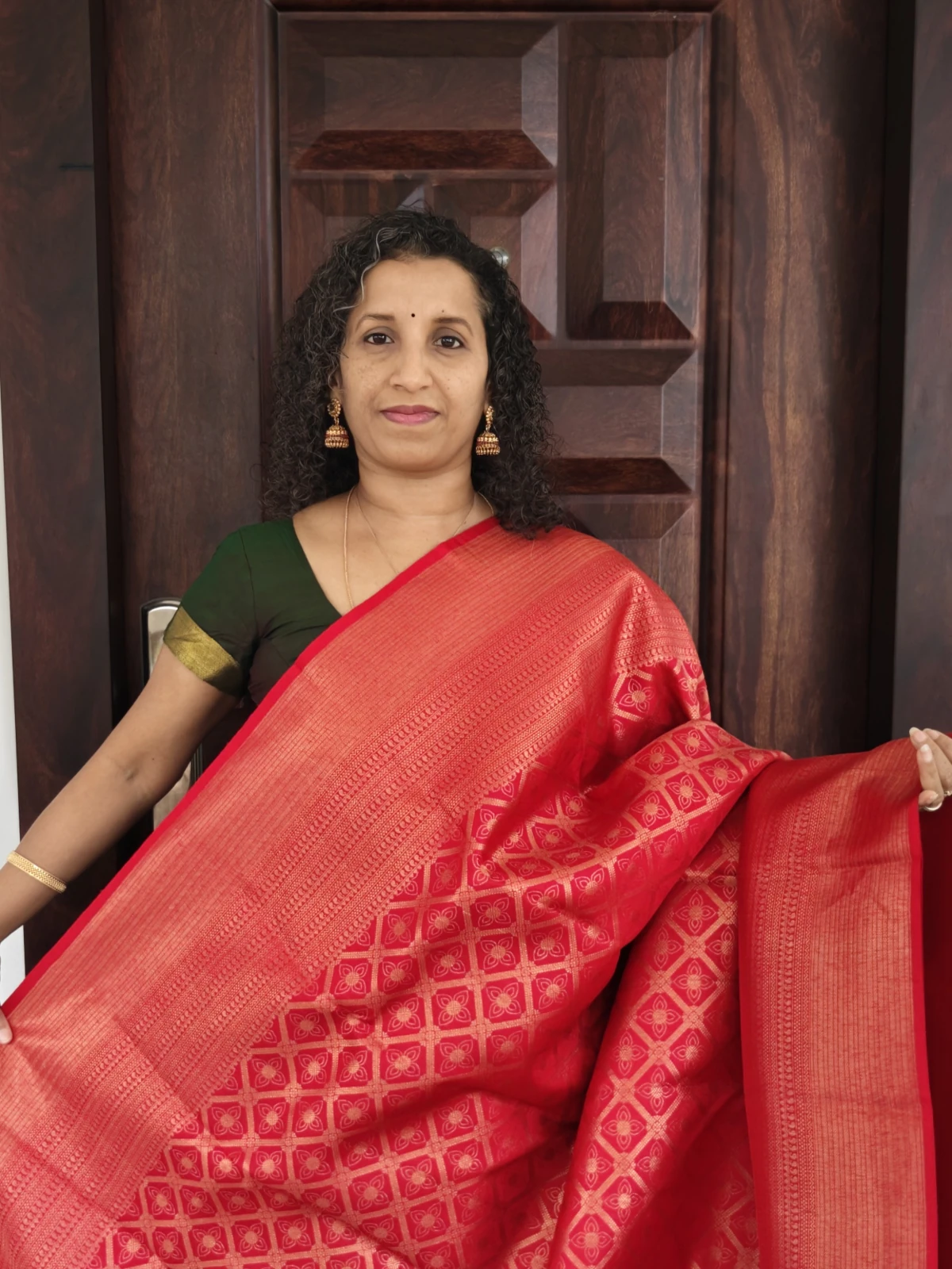 Dark Red Brocade Kanchipuram Pure Silk Pks045 1